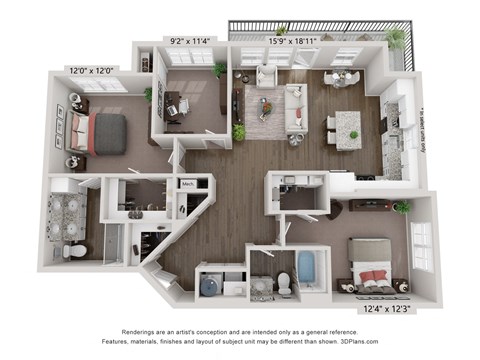 a floor plan of the villas at houston levee west apartments in cordova,